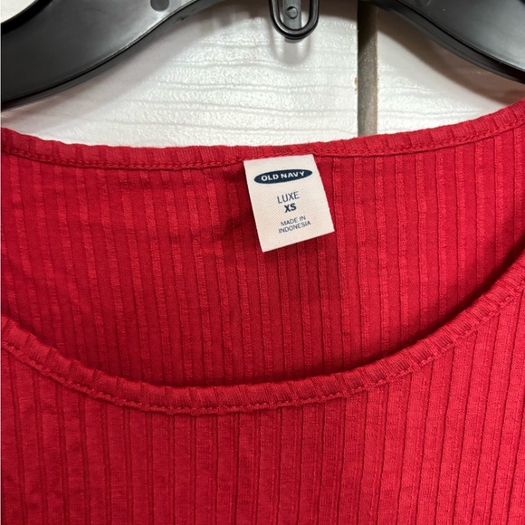 Old Navy Red Ribbed Tank Top - Picture 2 of 3